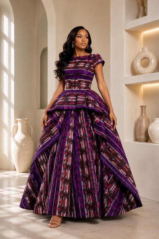 Adanna Ankara 2-Piece Tiered Skirt & Top Set