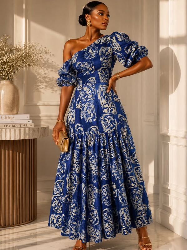 Zeena Adire Cotton Midi Dress