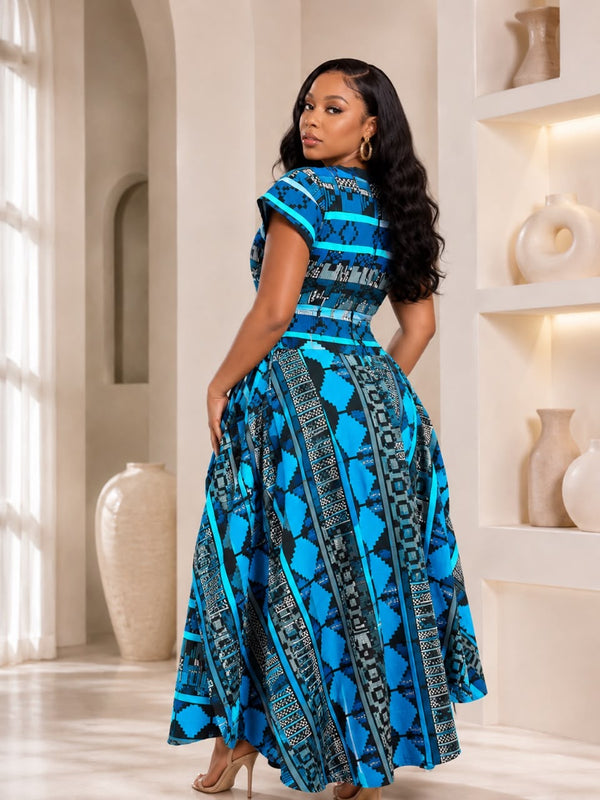Adanna Ankara 2-Piece Tiered Skirt & Top Set