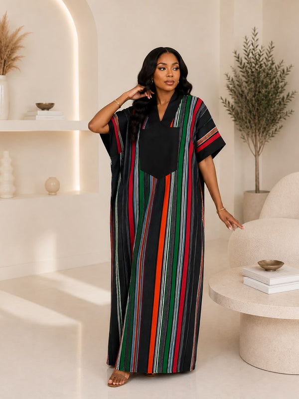 Bev Aso-Oke Boubou Kaftan