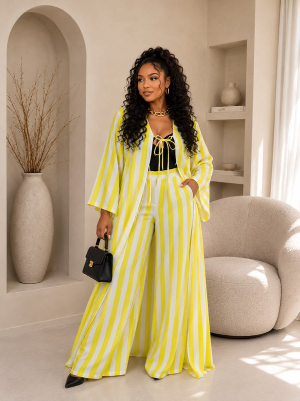 ALEX STRIPPED 2 -PIECE PANT SET