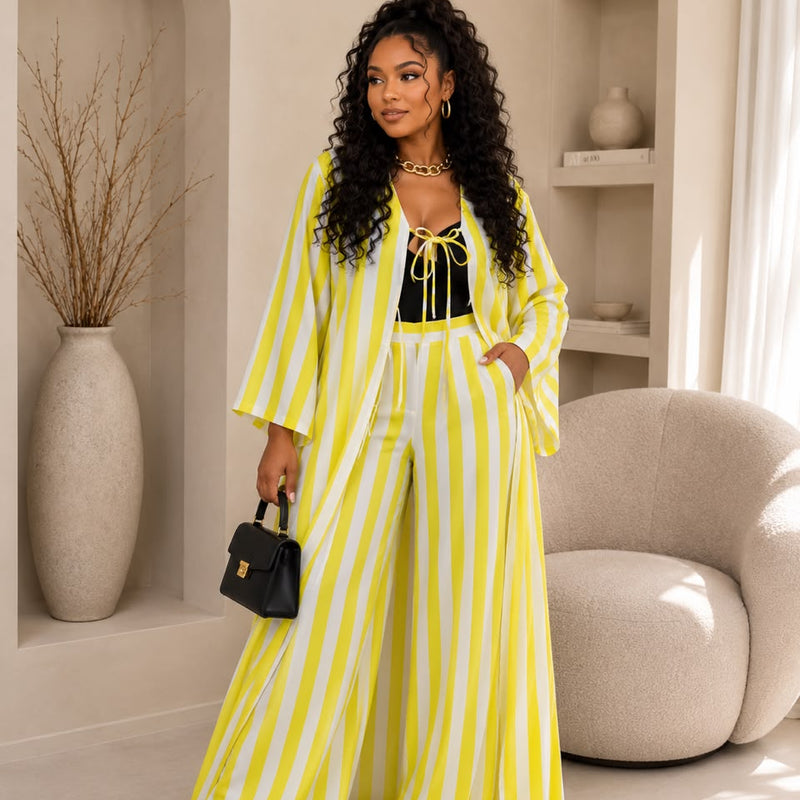 ALEX STRIPPED 2 -PIECE PANT SET