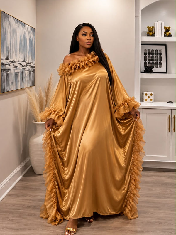 Ruby Luxe Silk Kaftan – Luxury Oversized Silk Resort wear & Loungewear