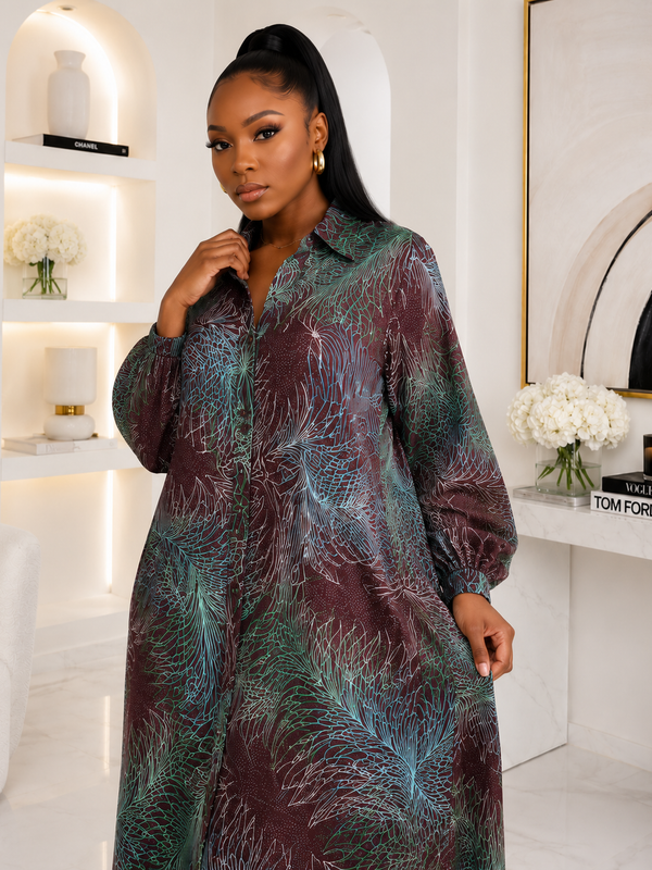 The Zaria Button-Down Shirt Dress