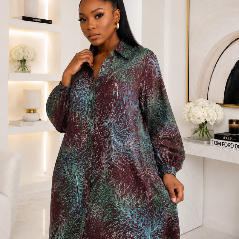 The Zaria Button-Down Shirt Dress
