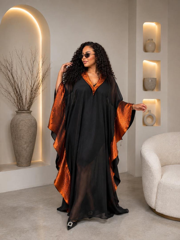 Sanya Luxe Boubou Kaftan | Premium African Silk & Satin Dress