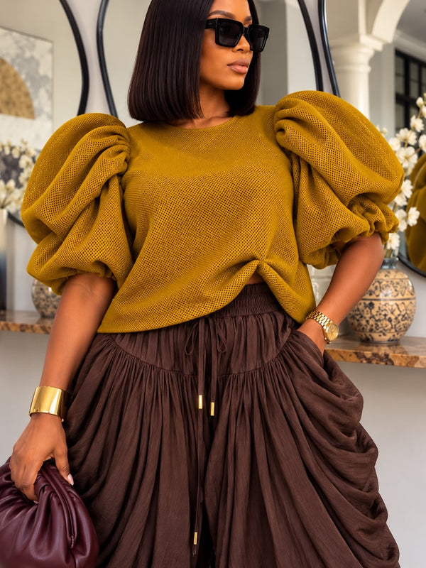 Assumpta Voluminous Sleeve Top