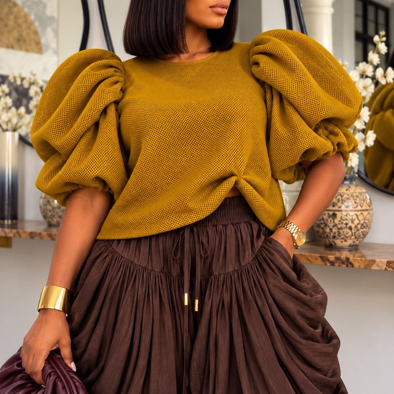 Assumpta Voluminous Sleeve Top