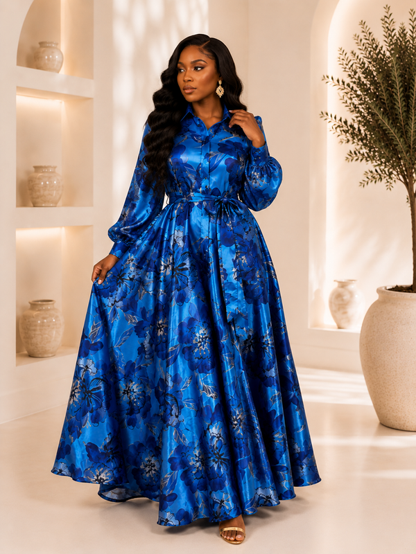 Azure Luxe Gown