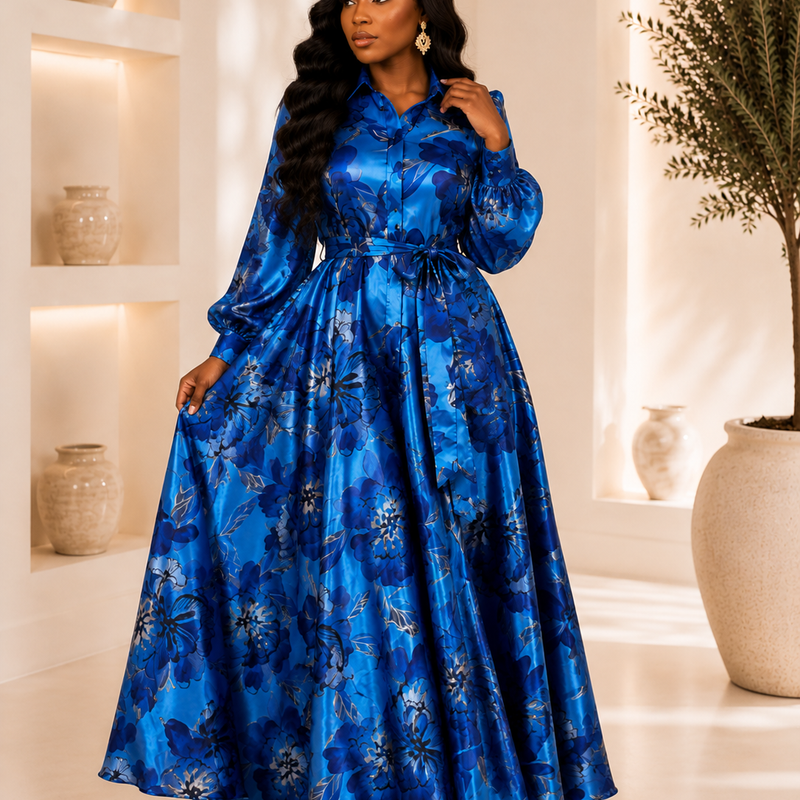 Azure Luxe Gown