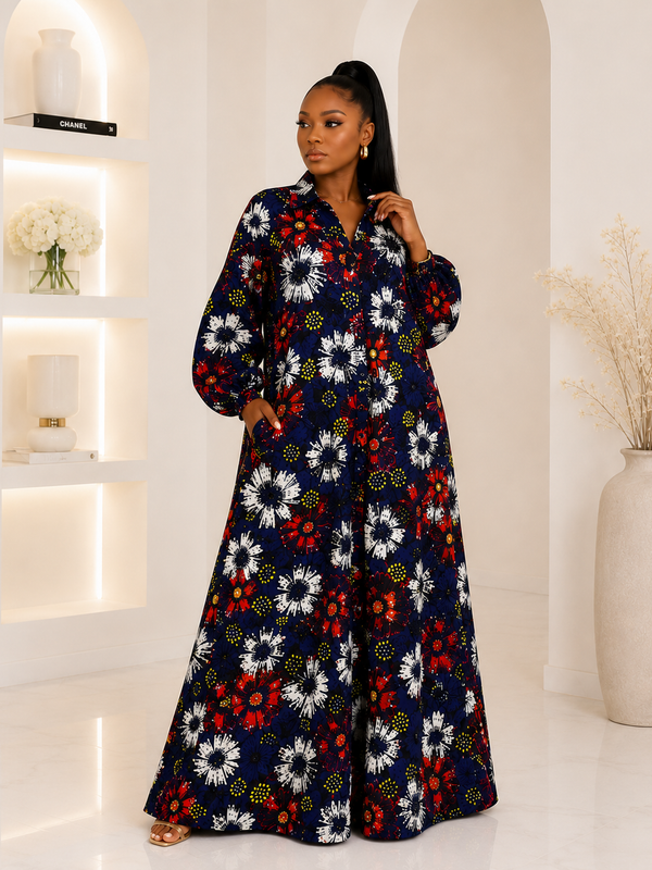 The Zaria Button-Down Shirt Dress