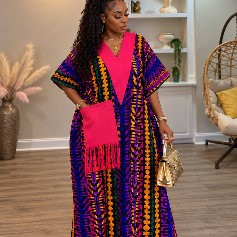 Ginika Ankara Kaftan Maxi Dress