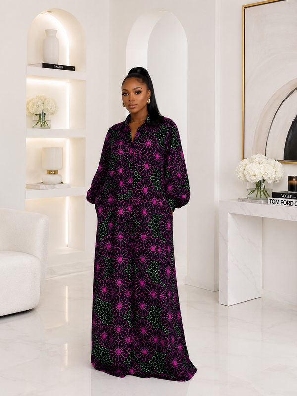 The Zaria Button-Down Shirt Dress