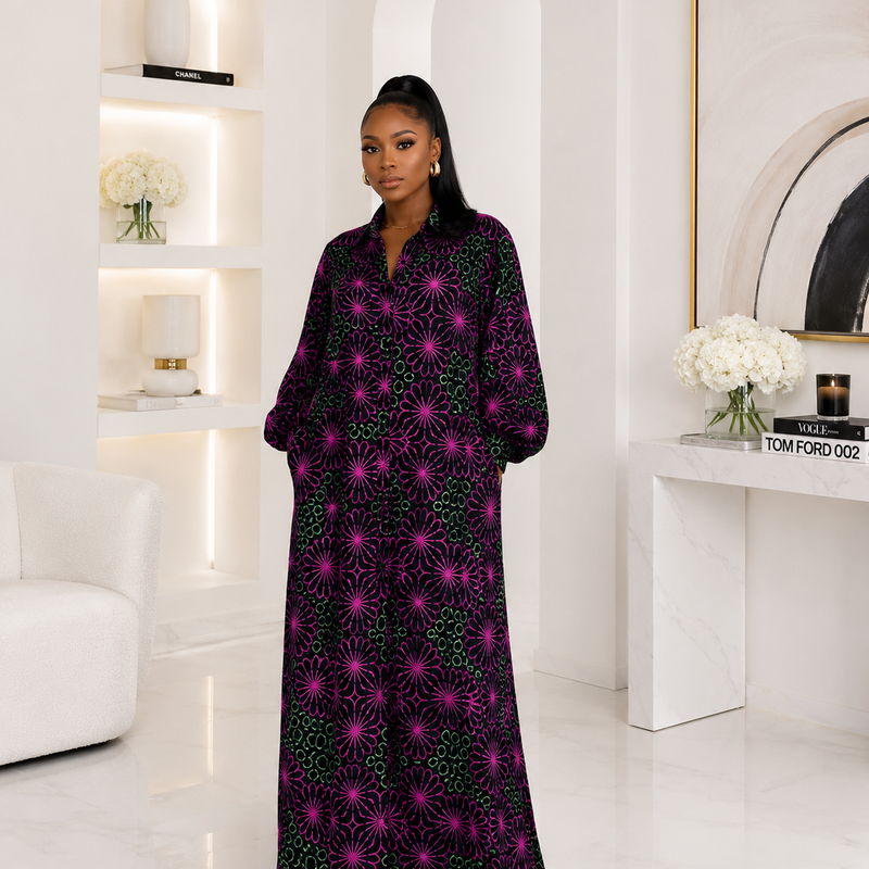 The Zaria Button-Down Shirt Dress