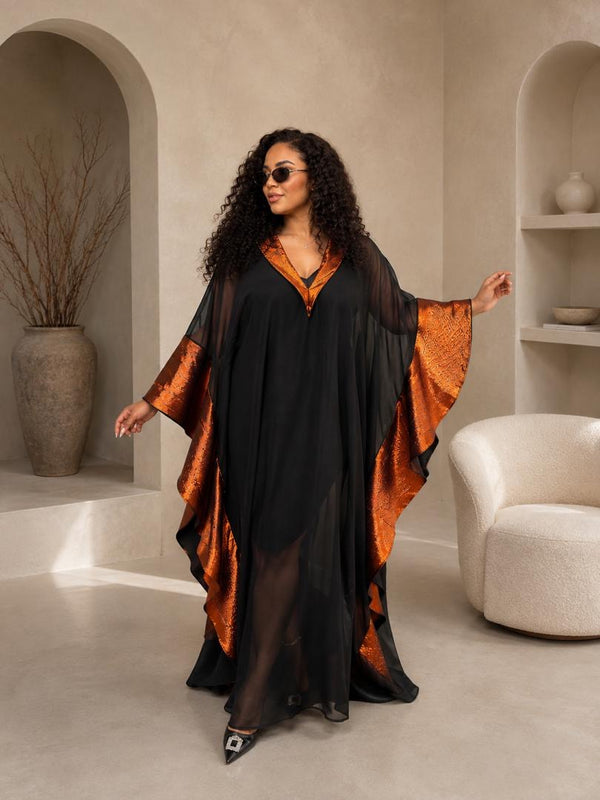 Sanya Luxe Boubou Kaftan | Premium African Silk & Satin Dress