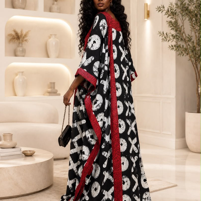 Vikky Adire Kaftan Maxi Dress