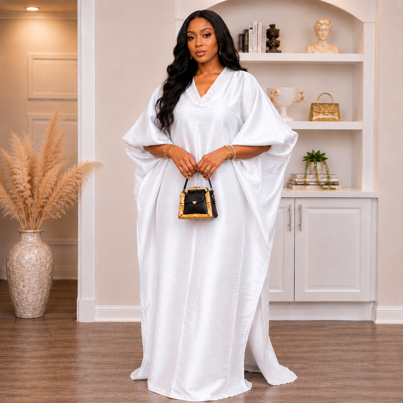 Lolo Luxe Beaded Kaftan | Luxury African Kaftan Dress | AsoÉlan