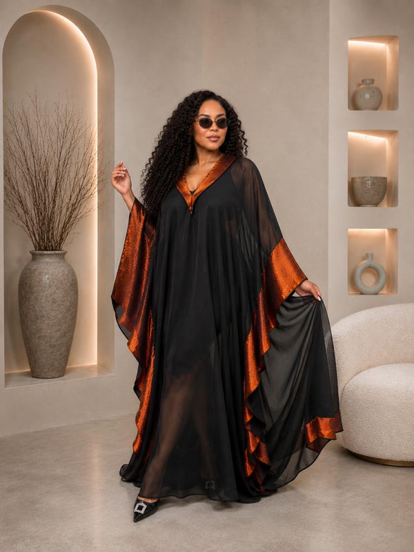 Sanya Luxe Boubou Kaftan | Premium African Silk & Satin Dress