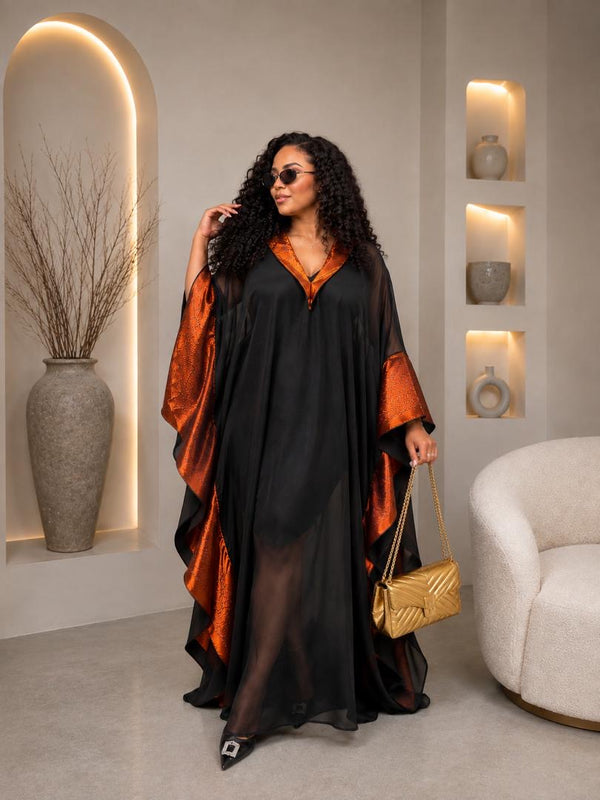 Sanya Luxe Boubou Kaftan | Premium African Silk & Satin Dress