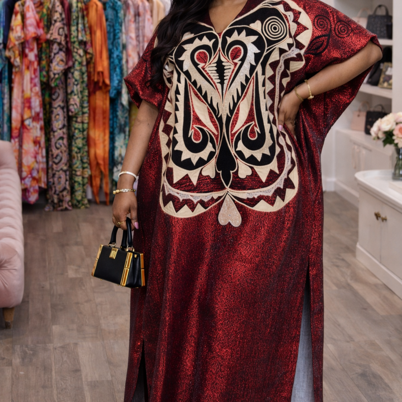 Luchi Luxe Embroidery Kaftan – Luxury African Kaftan Dress for Elegant Women