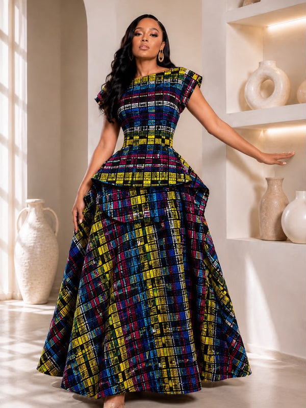 Adanna Ankara 2-Piece Tiered Skirt & Top Set