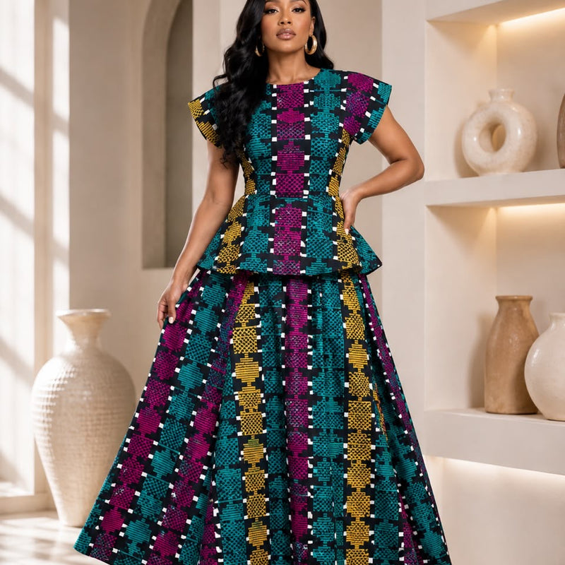 Fifi Ankara 2-Piece Skirt Set