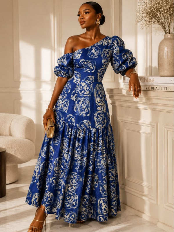 Zeena Adire Cotton Midi Dress