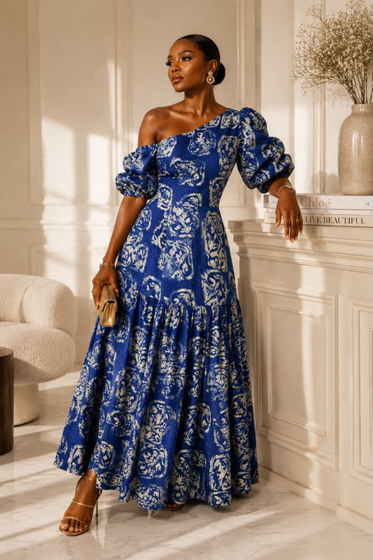 Zeena Adire Cotton Midi Dress