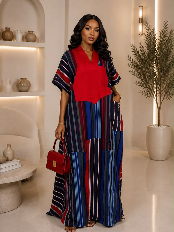 Bev Aso-Oke Boubou Kaftan