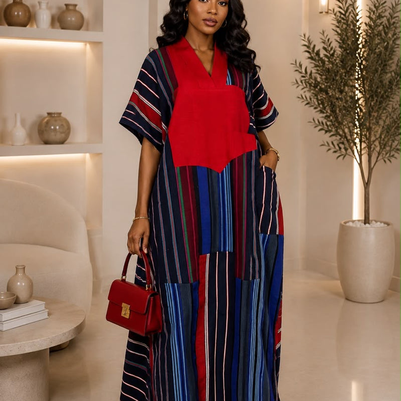 Bev Aso-Oke Boubou Kaftan