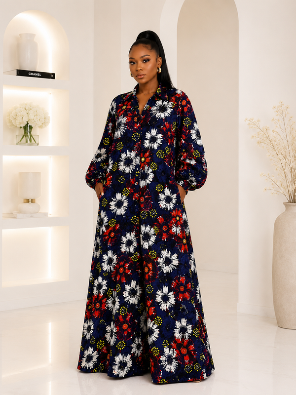 The Zaria Button-Down Shirt Dress