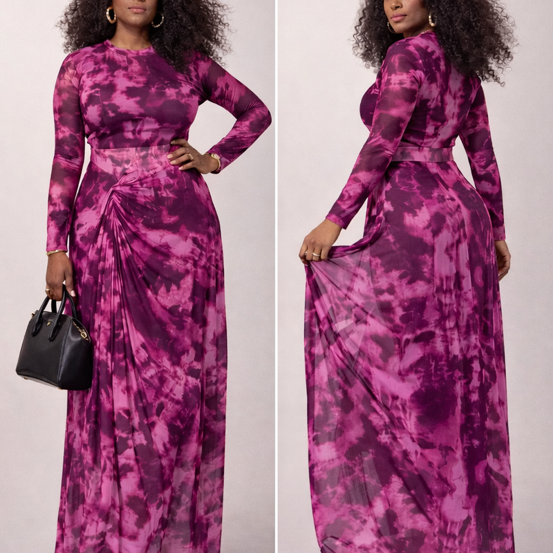 Cassie 2-Piece mesh & skirt set