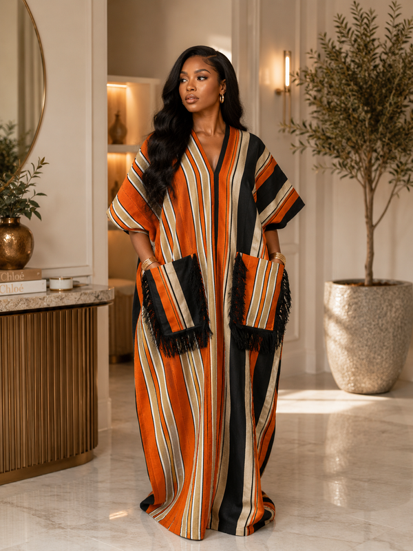 Bev Aso-Oke Boubou Kaftan