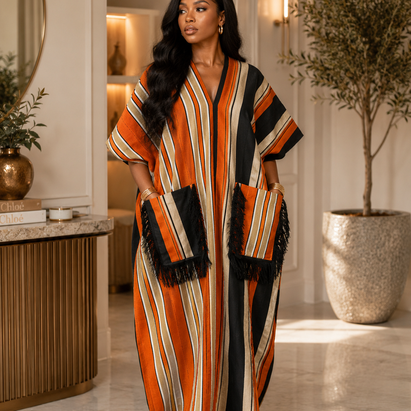Bev Aso-Oke Boubou Kaftan