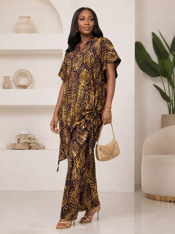 Aurum Adire 2 Piece Pant Set