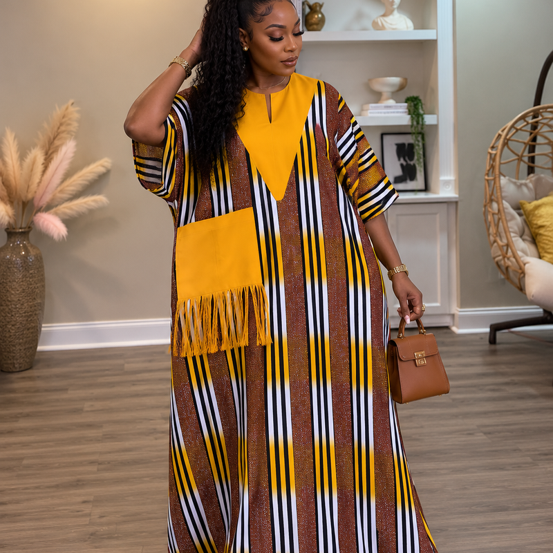 Ginika Ankara Kaftan Maxi Dress