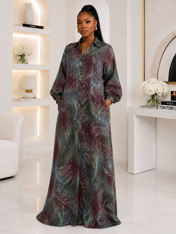 The Zaria Button-Down Shirt Dress