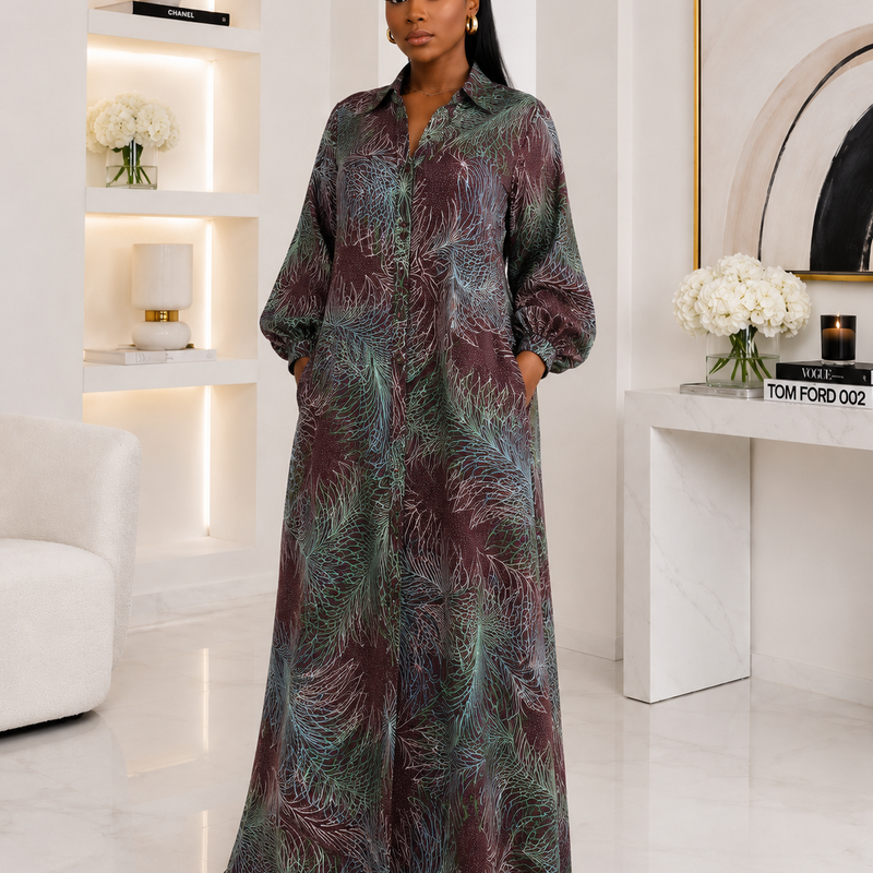 The Zaria Button-Down Shirt Dress