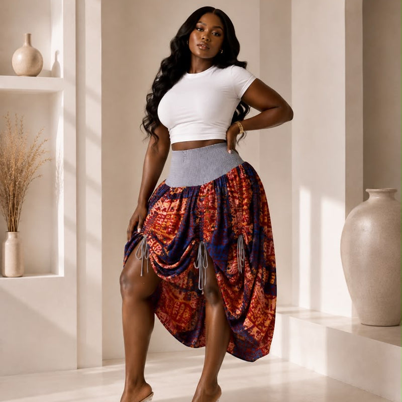 HELENA ADIRE DRAWSTRING SKIRT