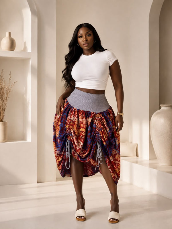 HELENA ADIRE DRAWSTRING SKIRT