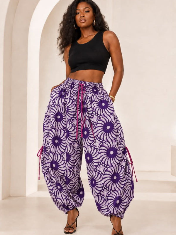 Sharita Drawstring Wide-Leg Pants