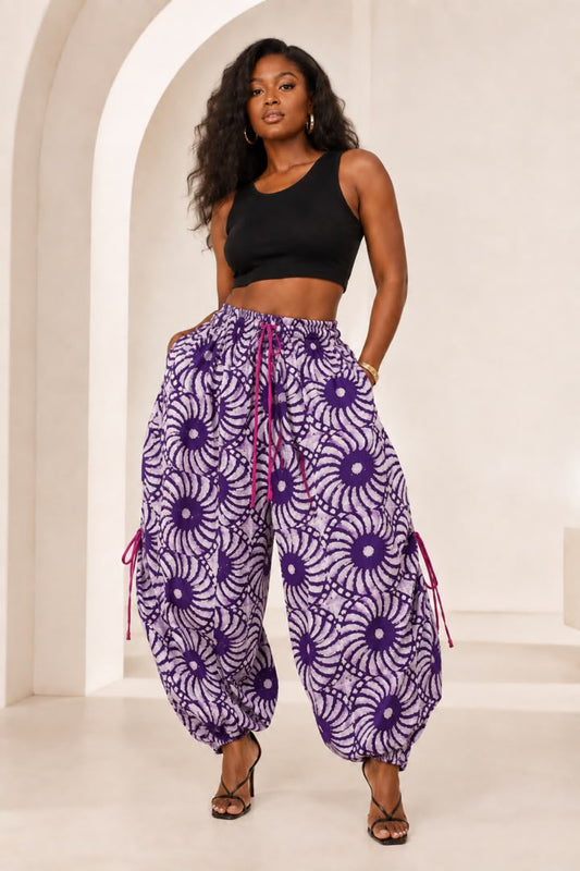 Sharita Drawstring Wide-Leg Pants