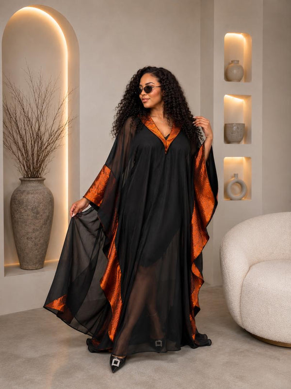 Sanya Luxe Boubou Kaftan | Premium African Silk & Satin Dress