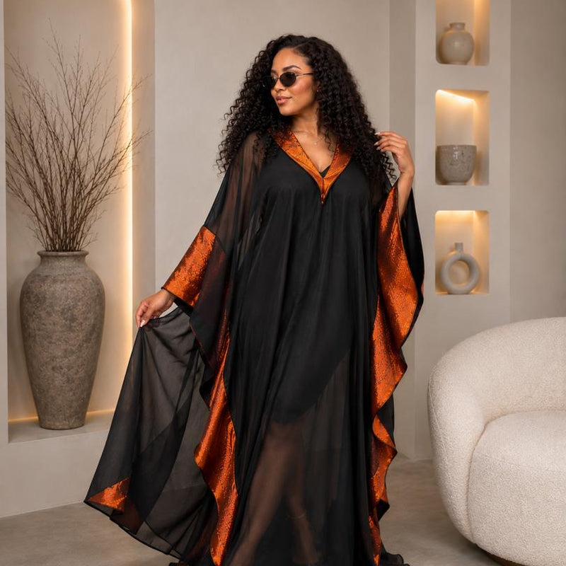 Sanya Luxe Boubou Kaftan | Premium African Silk & Satin Dress