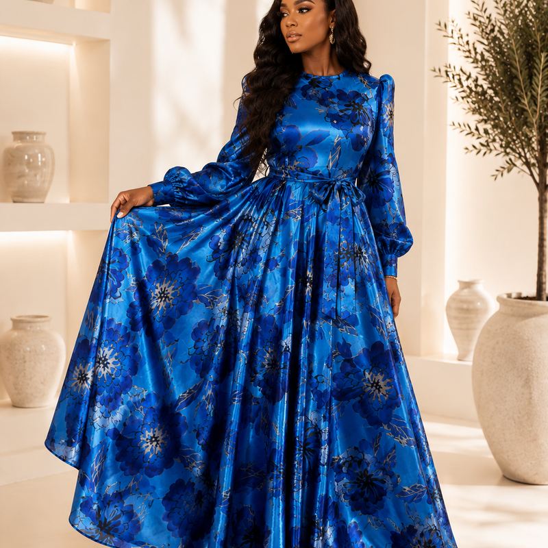 Azure Luxe Gown