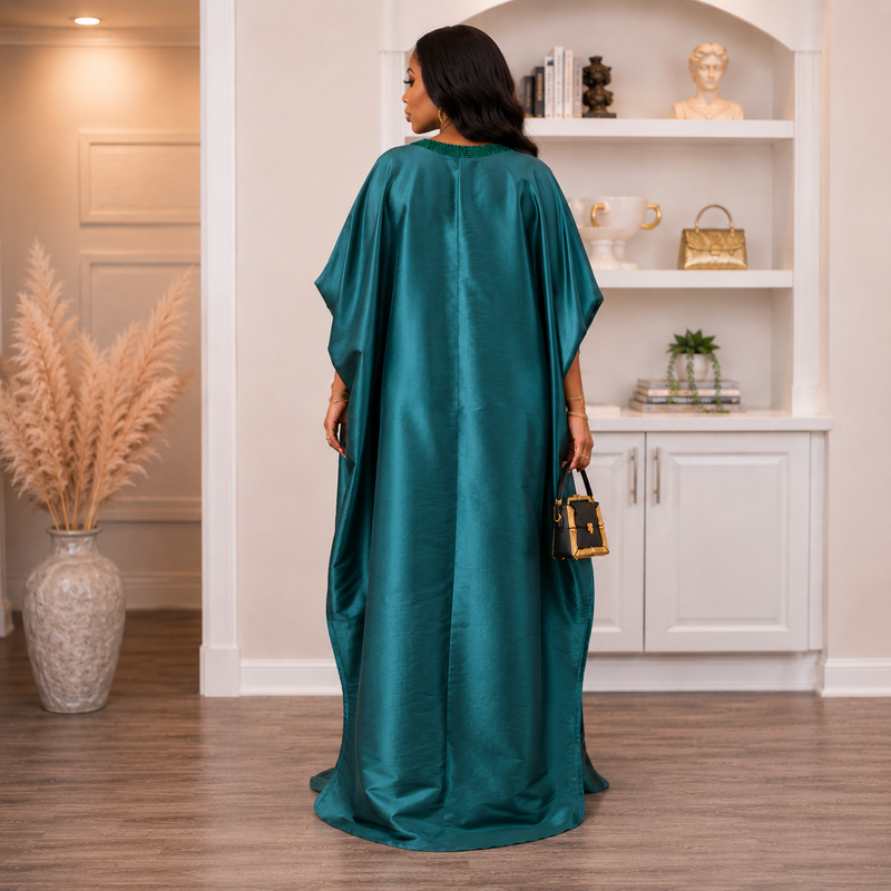 Lolo Luxe Beaded Kaftan | Luxury African Kaftan Dress | AsoÉlan