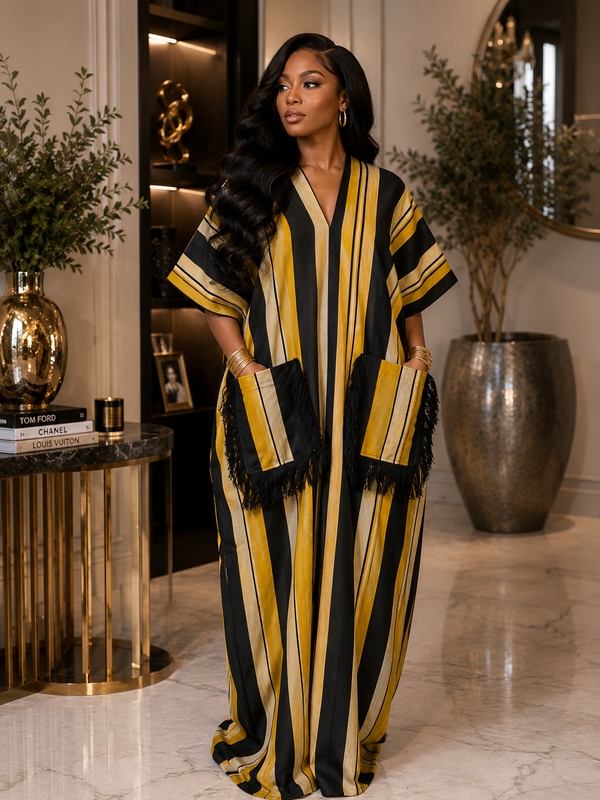 Bev Aso-Oke Boubou Kaftan