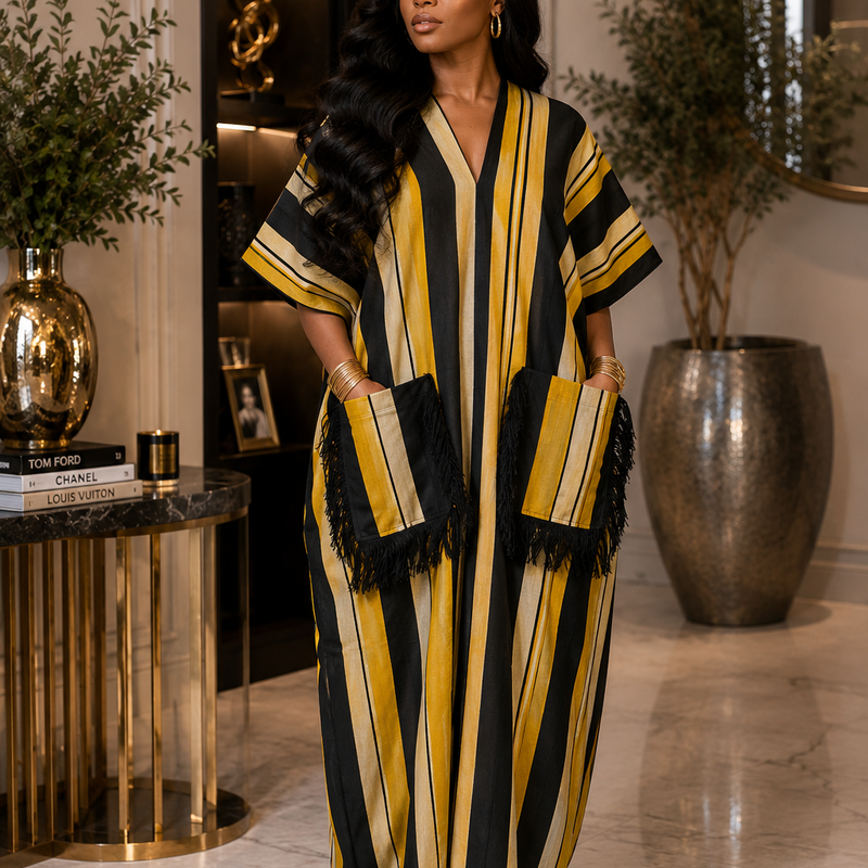 Bev Aso-Oke Boubou Kaftan