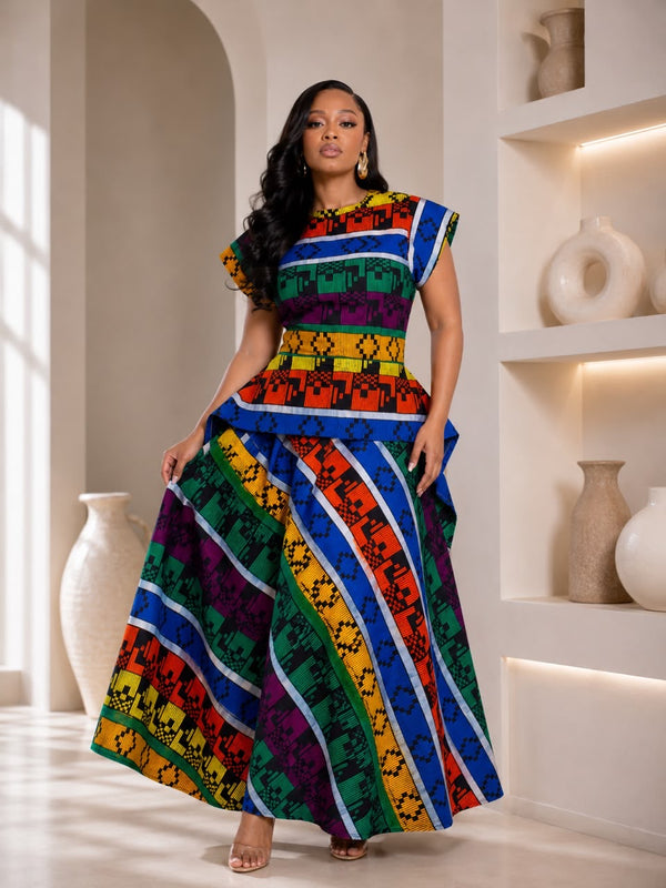Fifi Ankara 2-Piece Skirt Set