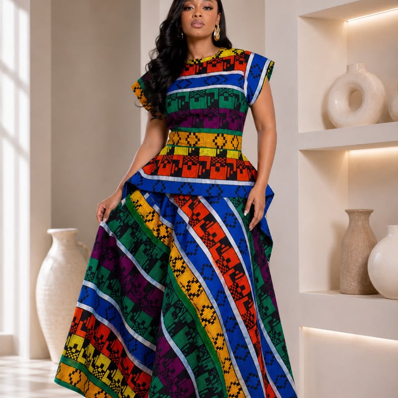 Fifi Ankara 2-Piece Skirt Set